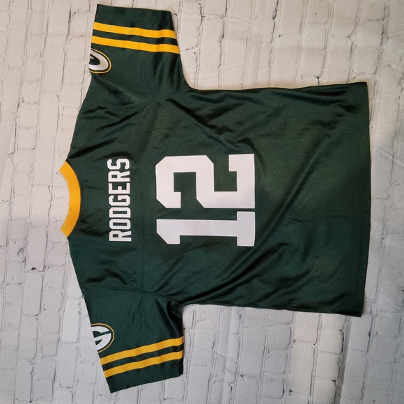 NFL team Apparel Jersey Greenbay packers Aaron Rodgers Quarterback youth 14/16 - Picture 2 of 3